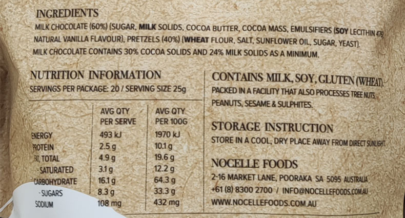Biancos Milk Chocolate Pretzels 500g-2