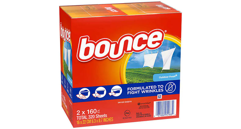 Bounce Fabric Softener Dryer Sheets 2 x 160 Pack