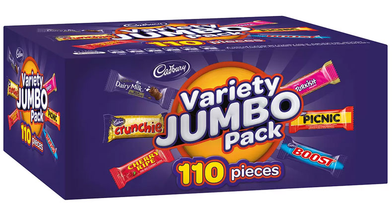 Cadbury Varietty Jumbo Pack 110 Pieces 1.56kg