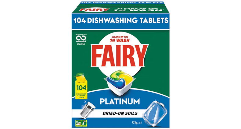 Fairy Platinum All In One Lemon Automatic Dishwashing Tablets 104 Pack