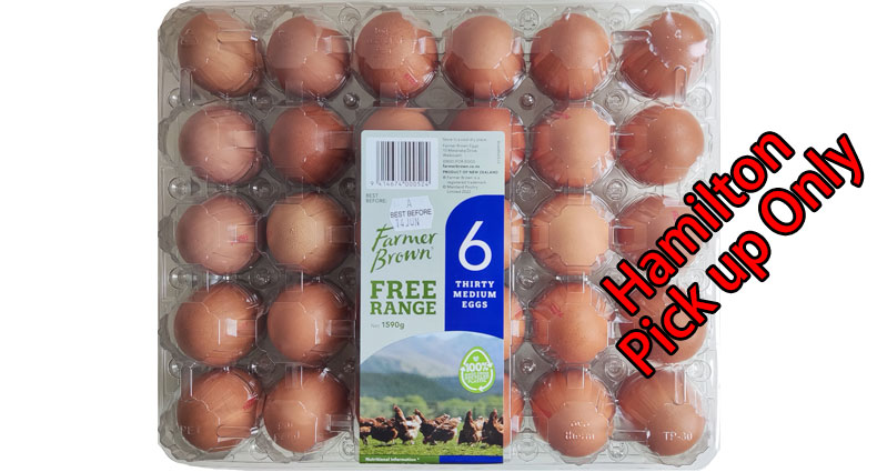 Farmer Brown Free Range 30 Medium Eggs
