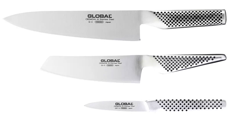 Global Cromova 18 Knife Set 3 Piece