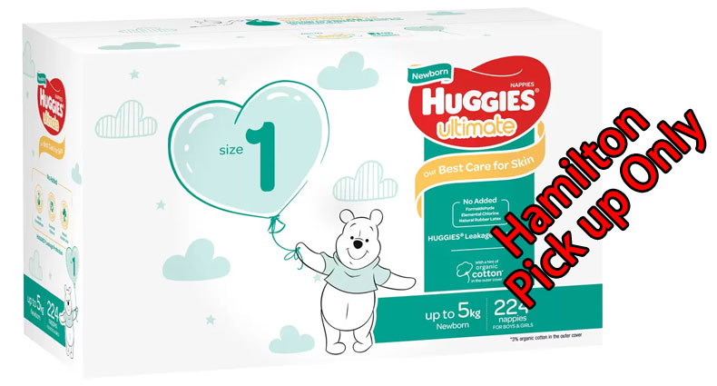 Huggies Unisex Ultimate Nappies Size 1 Newborn (Up to 5 kg) 224 Nappies