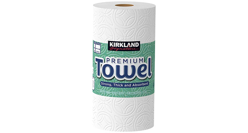 Kirkland Signature Paper Towels, 2-Ply, 160 Sheets, 12 Individually Wrapped  Rolls