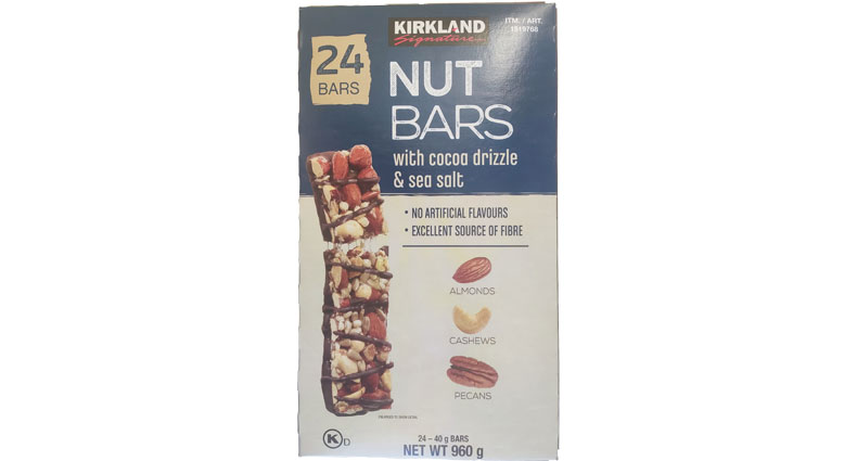 Kirkland Signature Nut Bars with Chocolatey Drizzle & Sea Salt 960g