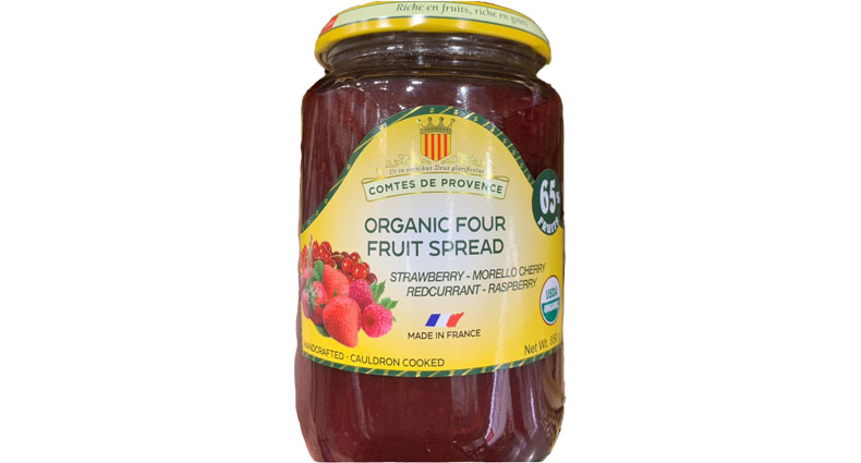 Les Comtes de Provence Organic Four Fruit Spread 850g