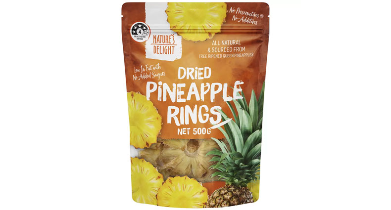Natures Delight Dried Pineapple Rings 500g