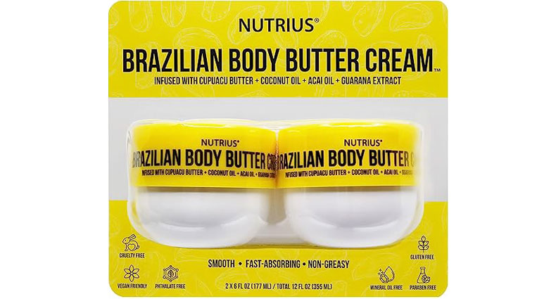 Nutrius Brazilian Body Butter Cream 2 x 177ml