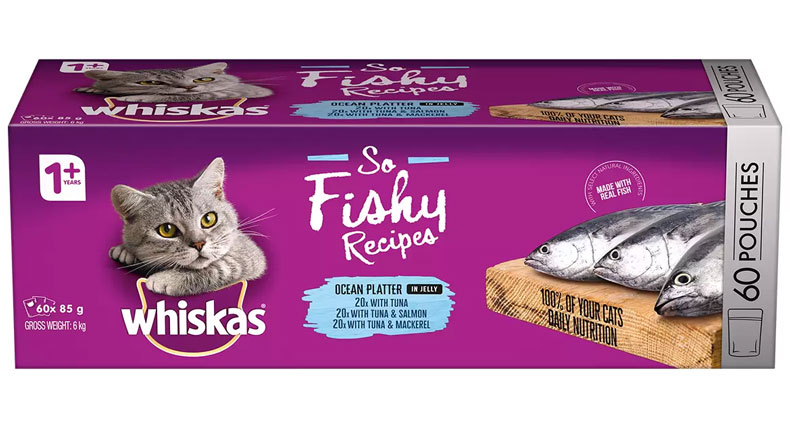 Whiskas So Fishy Wet Cat Food 60 x 85g
